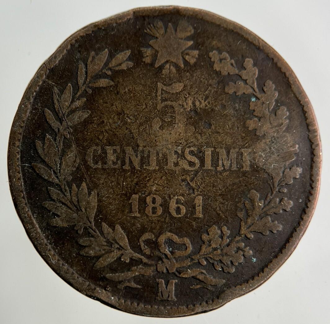 1861 Italy 5 Centesimi Coin | Collectable Grade
