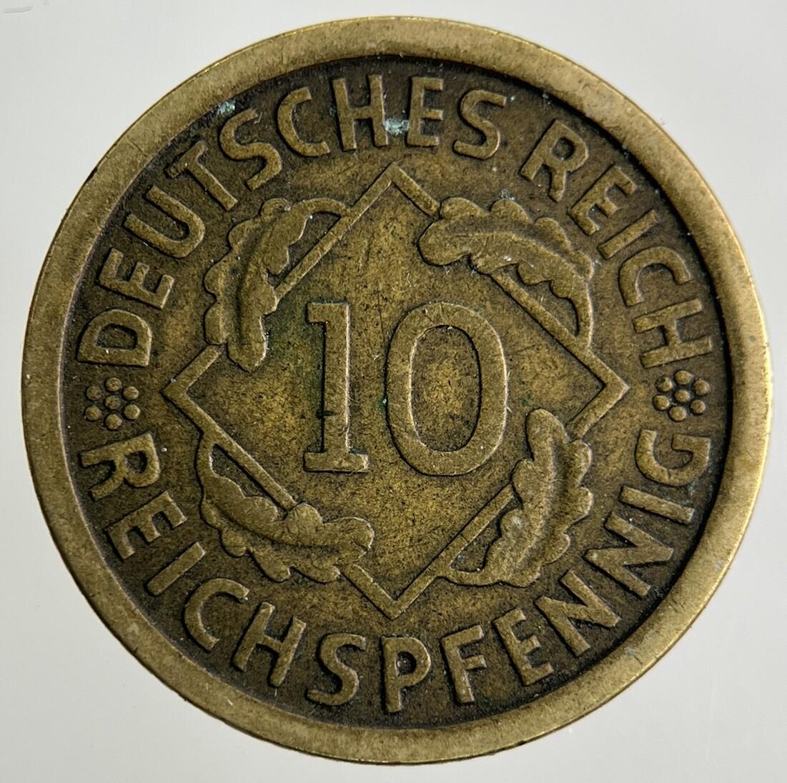 1925 Germany 10 Pfennig Coin | Fine Collectable Grade