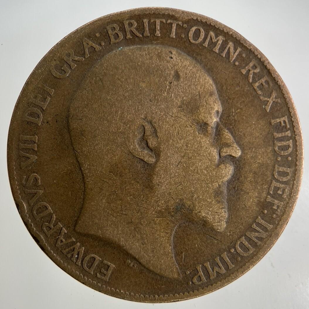 1908 Edward VII One Penny Coin | Collectable Grade