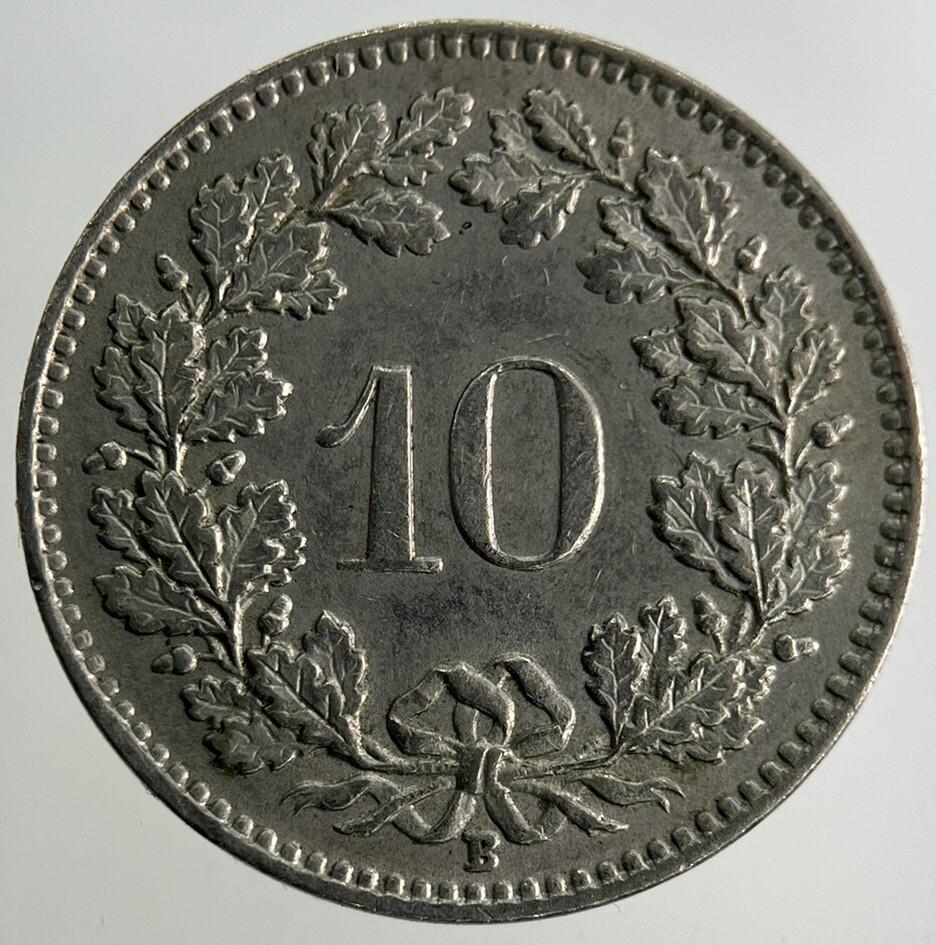 1961 Switzerland Swiss 10 Rappen Coin | Fine Collectable Grade