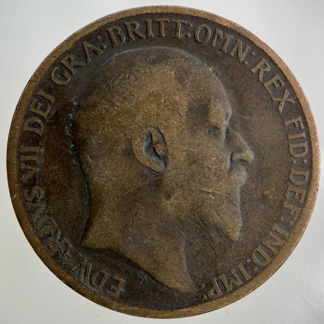 1910 Edward VII One Penny Coin | Collectable Grade