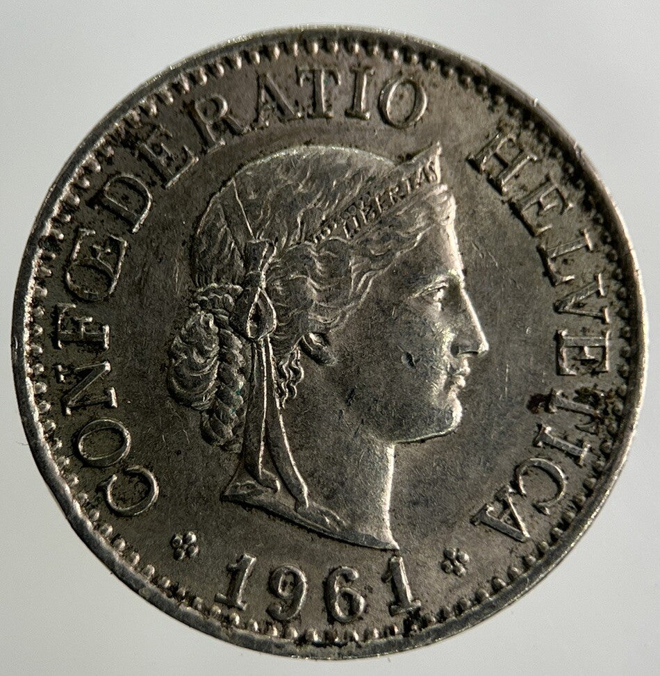 1961 Switzerland Swiss 10 Rappen Coin | Fine Collectable Grade