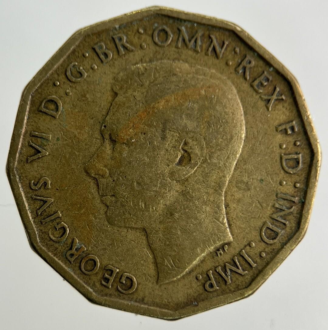 1937 George VI Brass Threepence Coin | Fine Collectable Grade