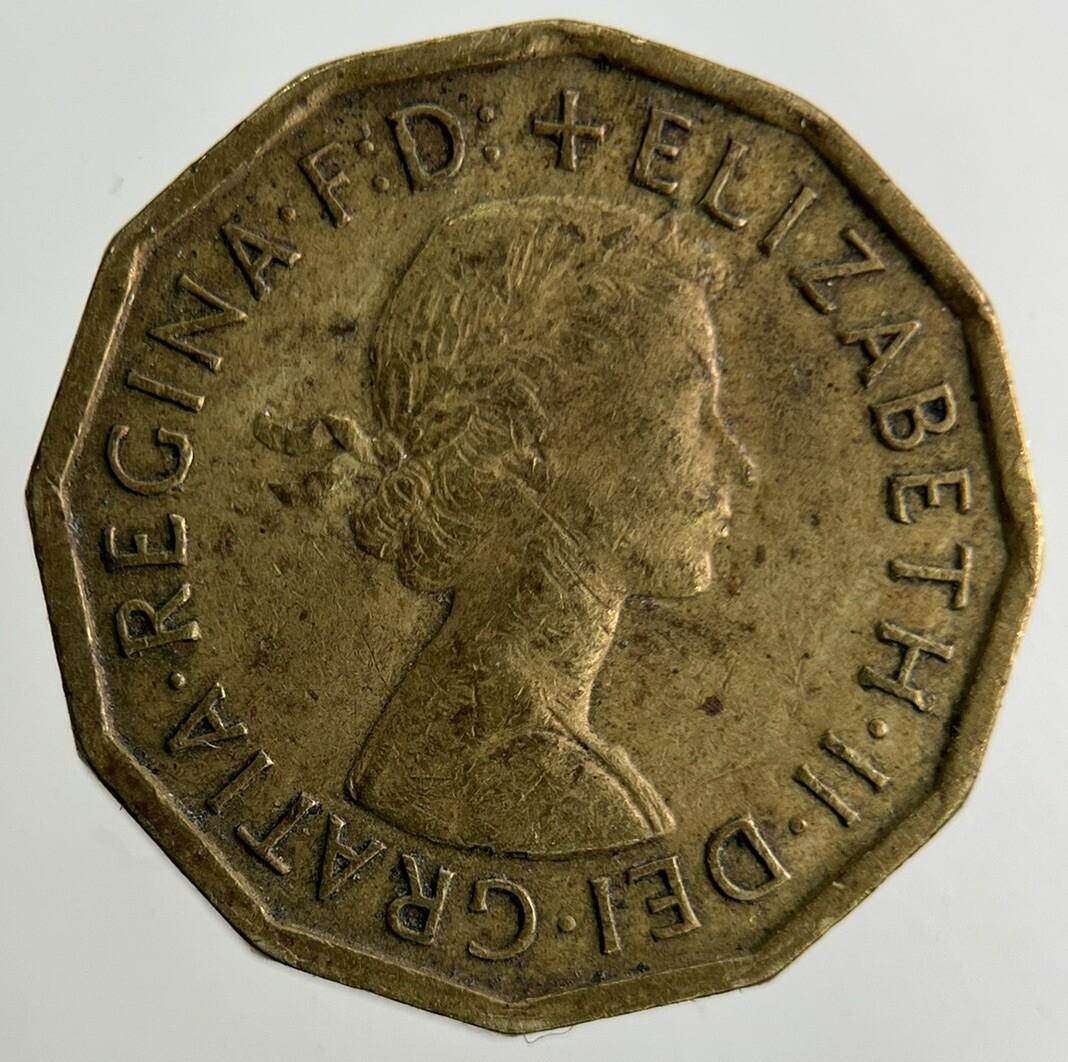 1961 Elizabeth II 2nd Brass Threepence Coin | Fine Collectable Grade