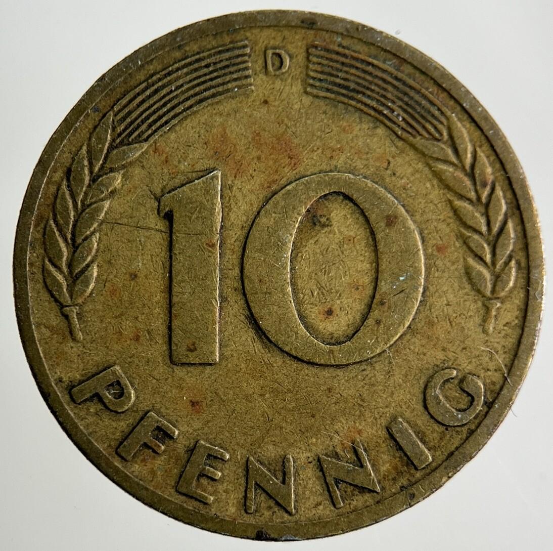 1949 Germany 10 Pfennig Coin | Fine Collectable Grade