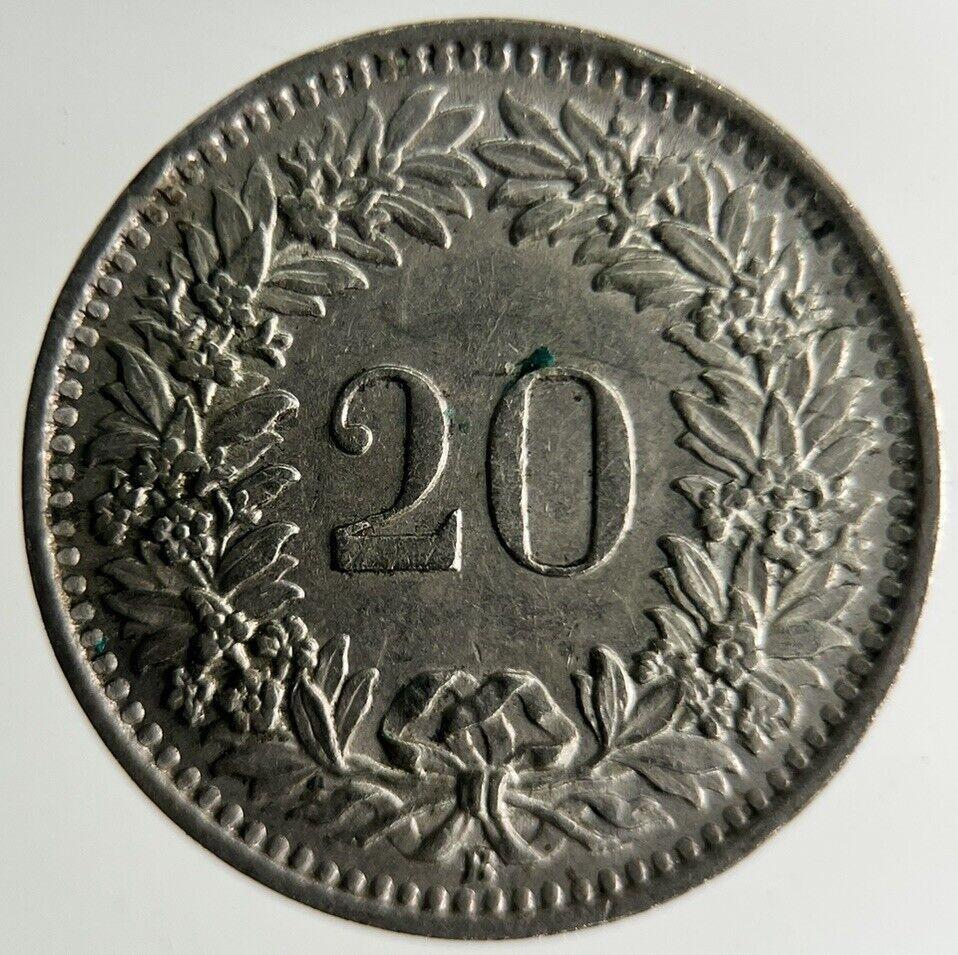 1955 Switzerland 20 Rappen Coin | Very High Grade
