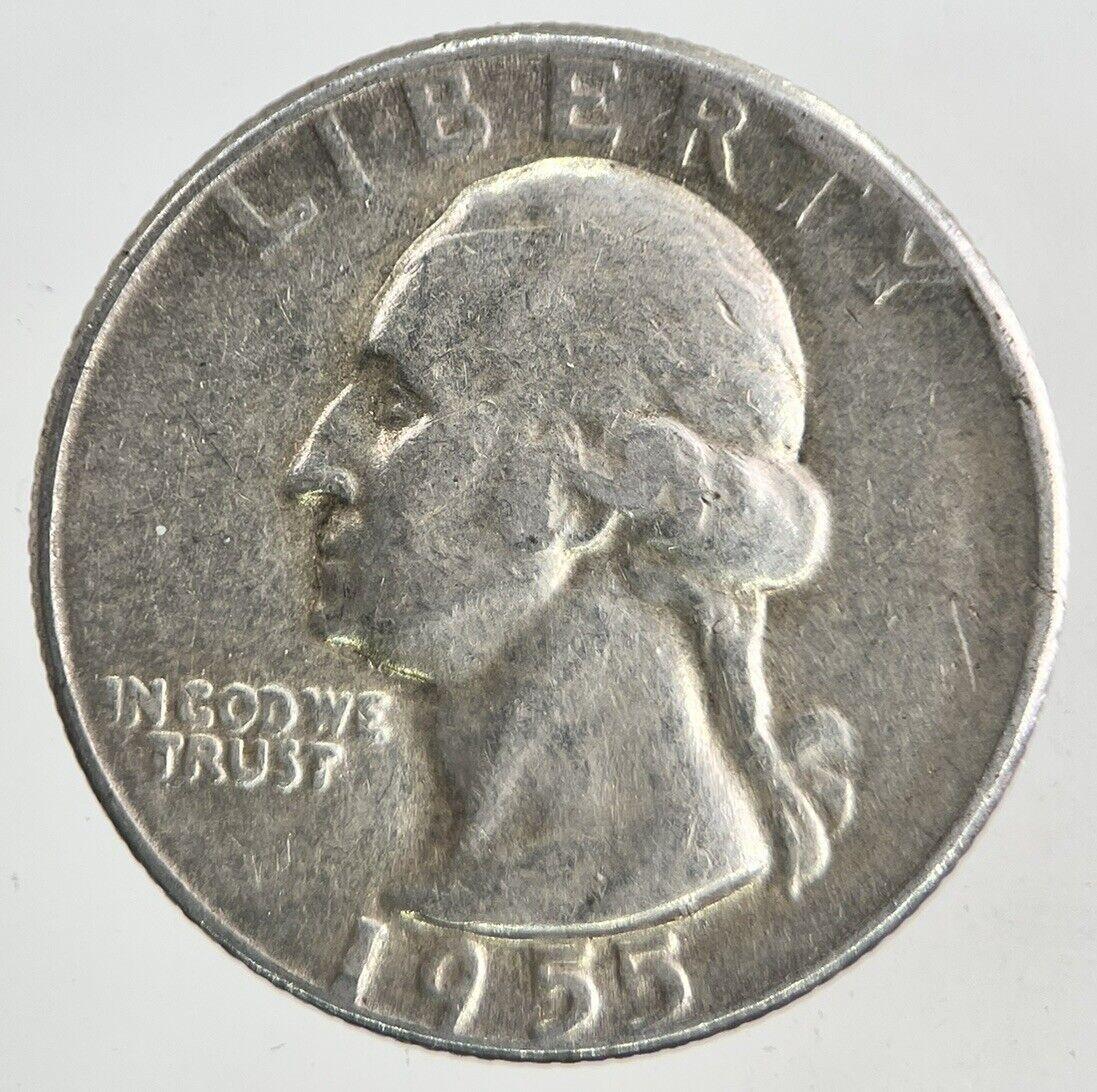 1955 US USA Quarter Dollar Silver Coin | Fine Collectable Grade