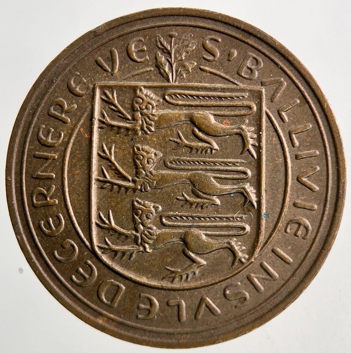 1956 Guernsey 4 Doubles Coin | Very High Grade