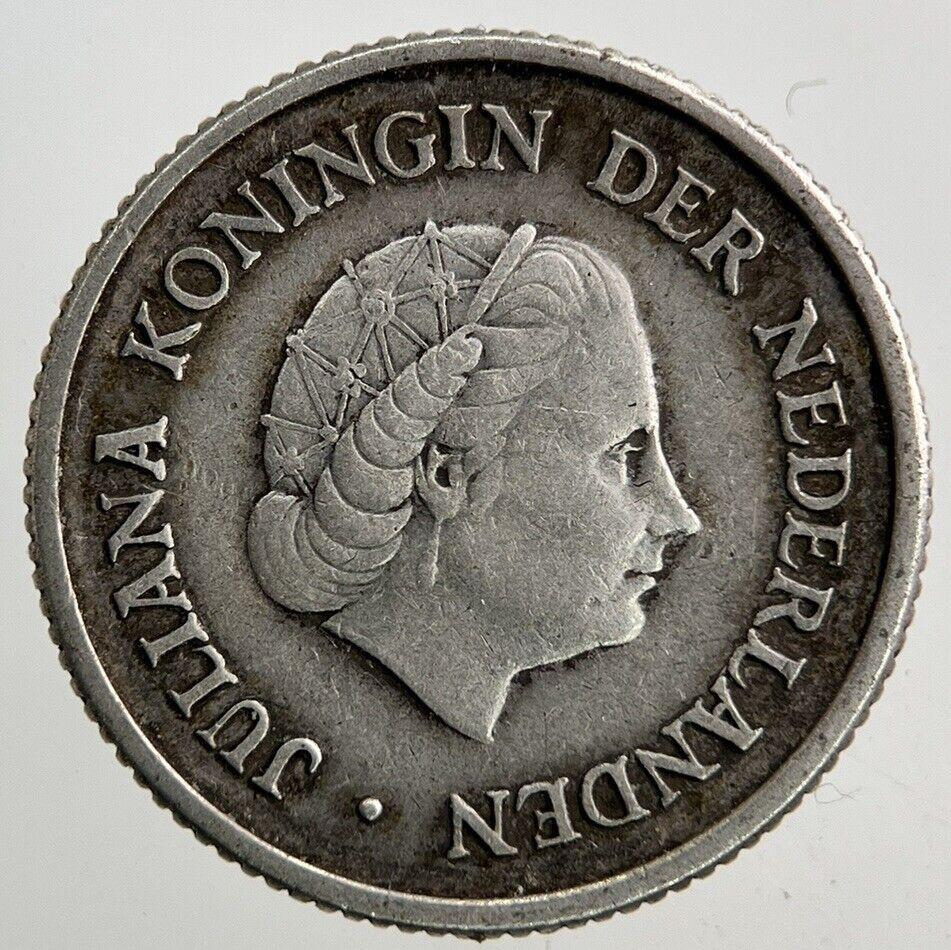 1956 Netherlands 1/4 Quarter Gulden Silver Coin | Fine Collectable Grade