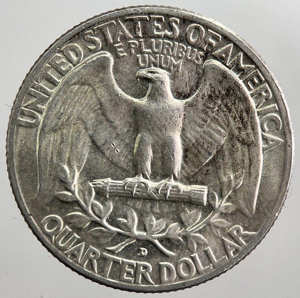 1956-D US USA Quarter Dollar Silver Coin | Fine Collectable Grade | a7951