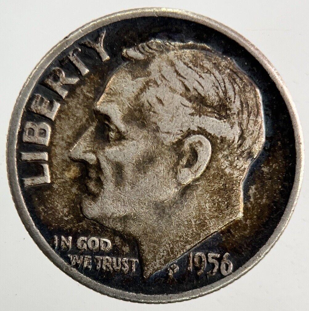 1956 US USA Roosevelt One Dime Silver Coin | Fine Collectable Grade