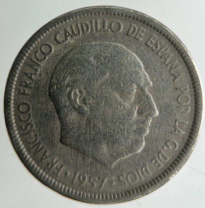 1957 Spain 5 Pesetas Coin | Fine Collectable Grade