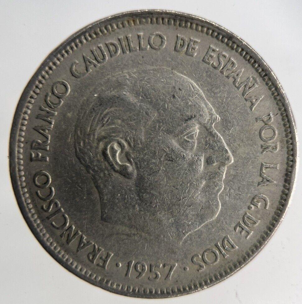 1957 Spain 5 Pesetas Coin | Very High Grade