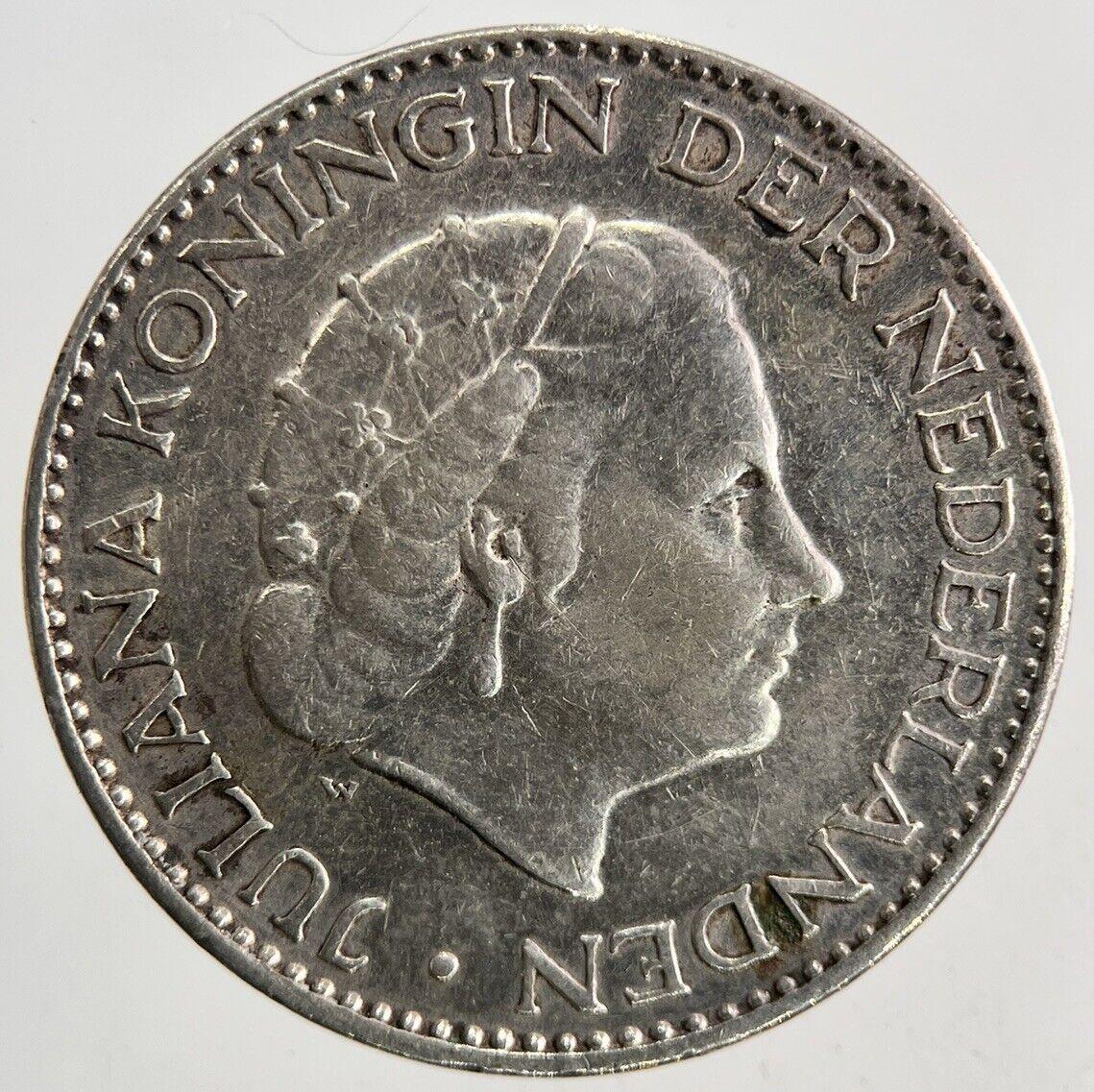 1957 Netherlands 1 Gulden Silver Coin | Very High Grade