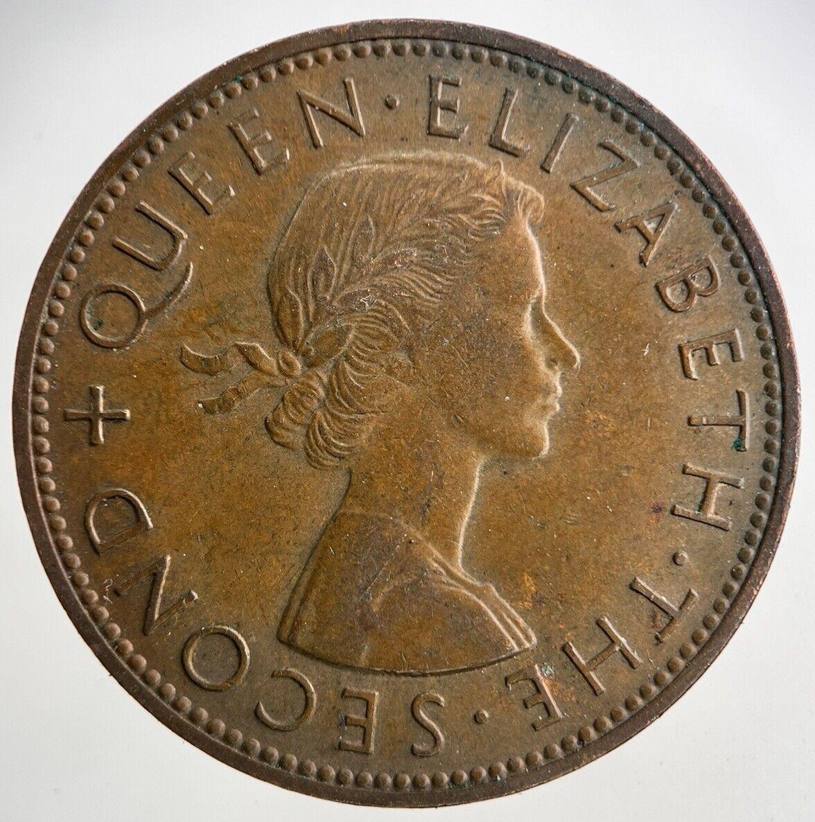 1957 New Zealand One Penny Coin | Fine Collectable Grade
