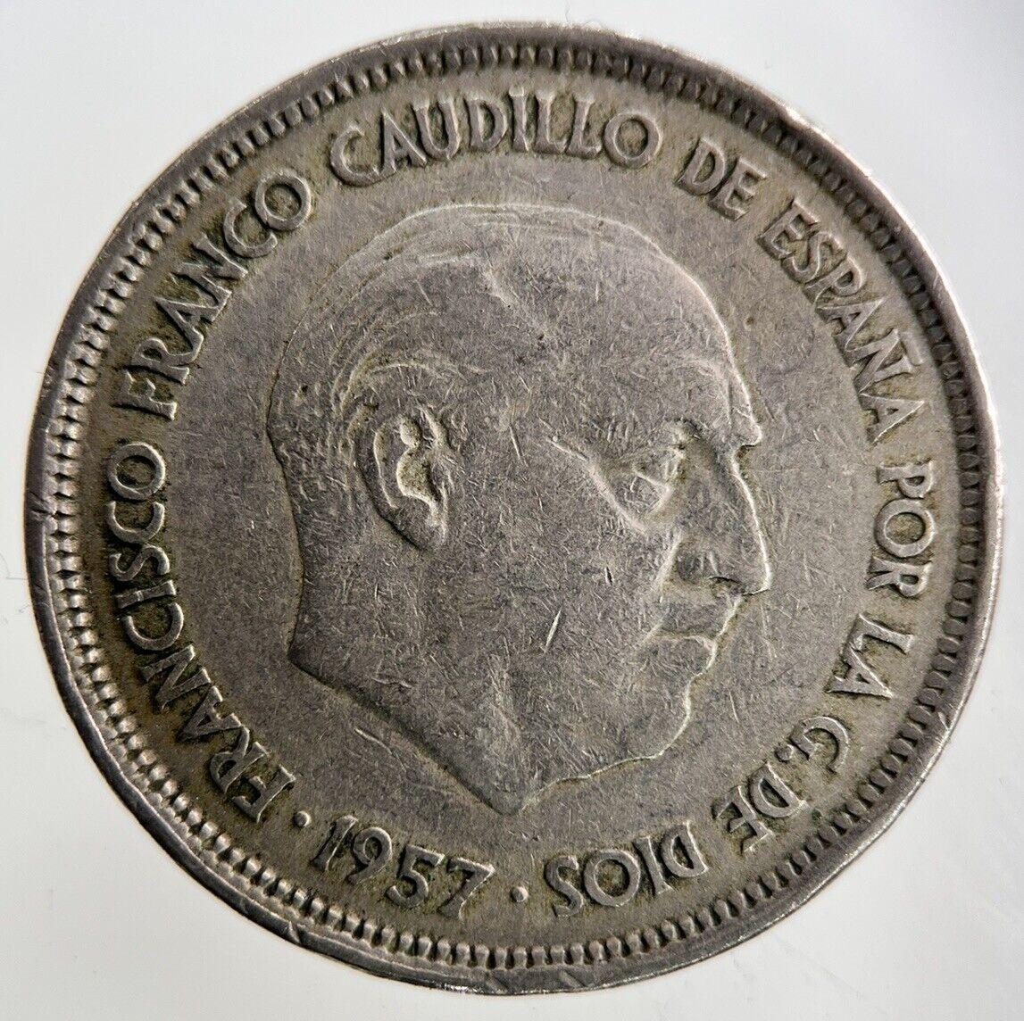 1957 Spain 25 Pesetas Coin | Fine Collectable Grade