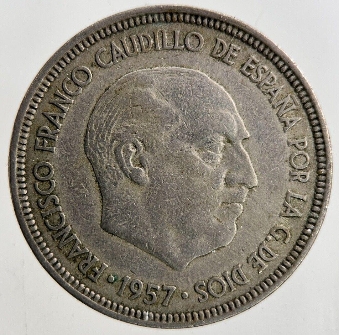 1957 Spain 5 Pesetas Coin | Fine Collectable Grade