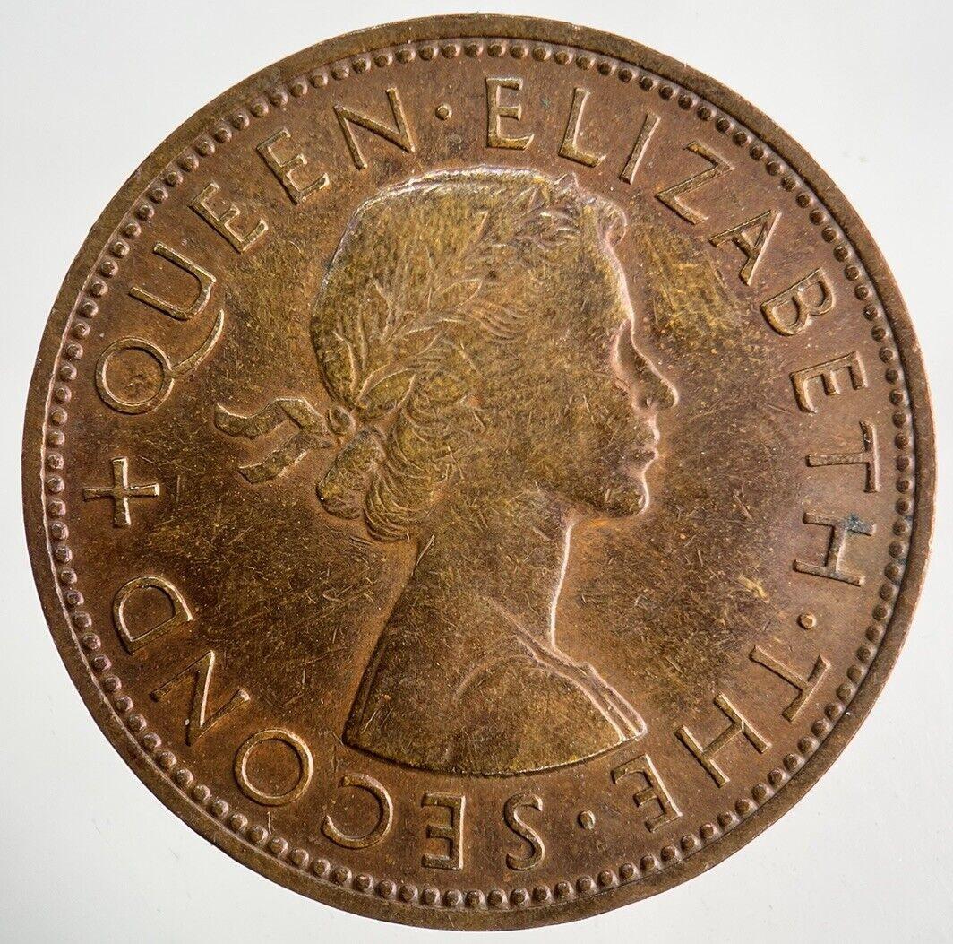 1957 New Zealand One Penny Coin | Fine Collectable Grade