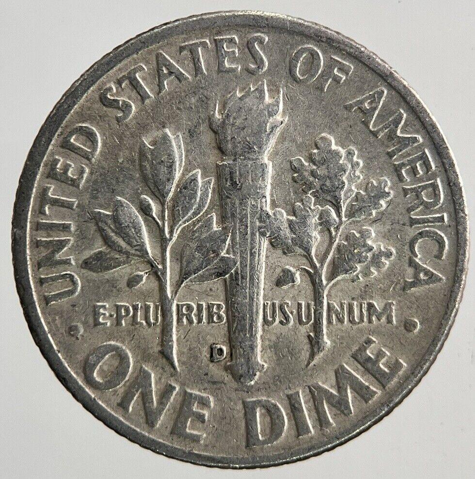 1957-D US USA Roosevelt Dime Silver Coin | Fine Collectable Grade