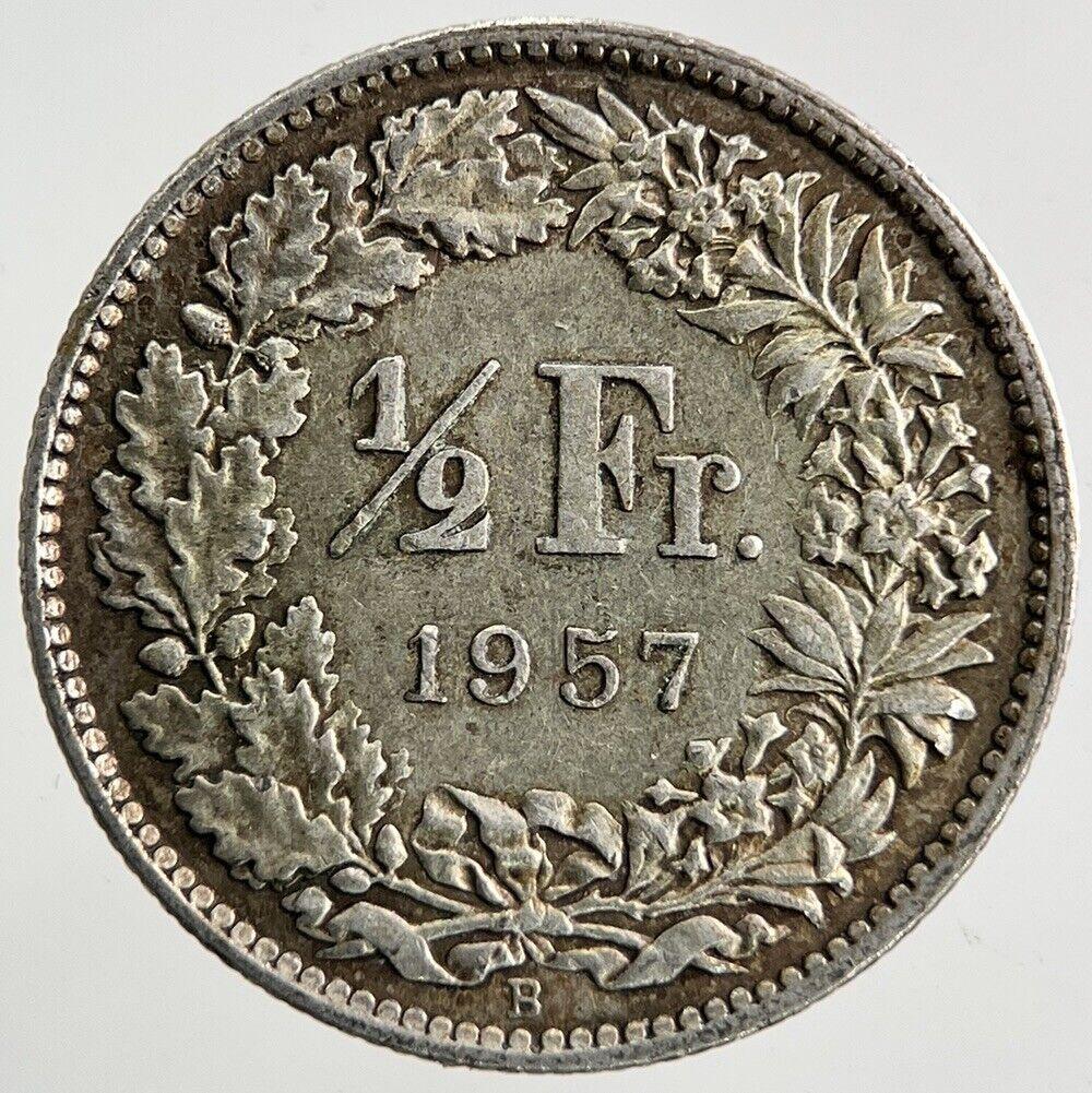 1957 Switzerland Swiss 1/2 Half Franc Silver Coin | Very High Grade