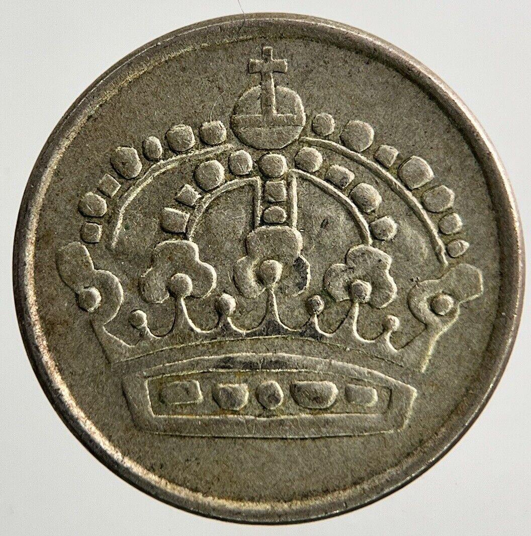 1958 Sweden 25 Ore Silver Coin | Fine Collectable Grade