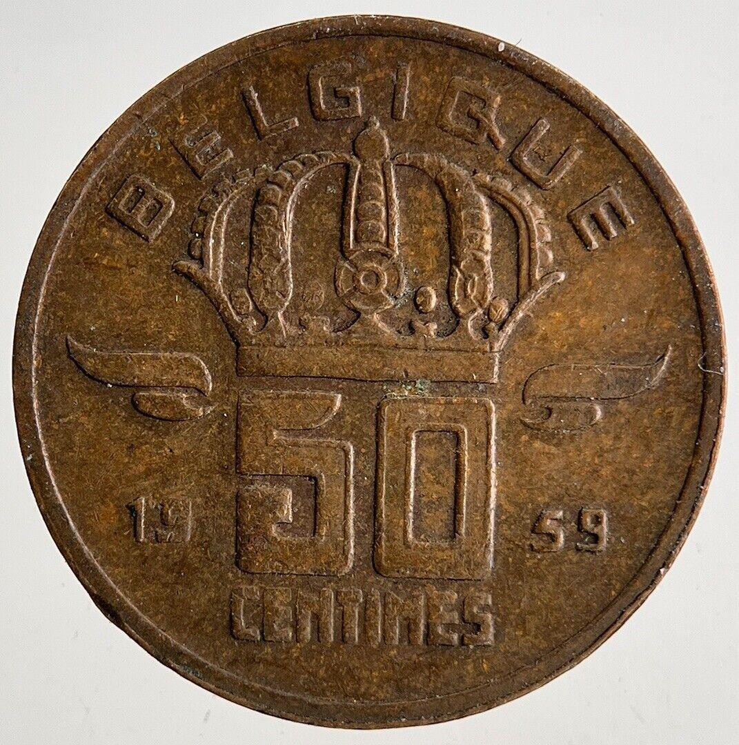 1959 Belgium 50 Centimes Coin | Fine Collectable Grade