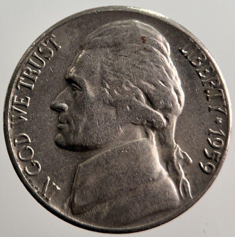 1959 US USA Nickel 5 Cents Coin | Collectable Grade | a1674