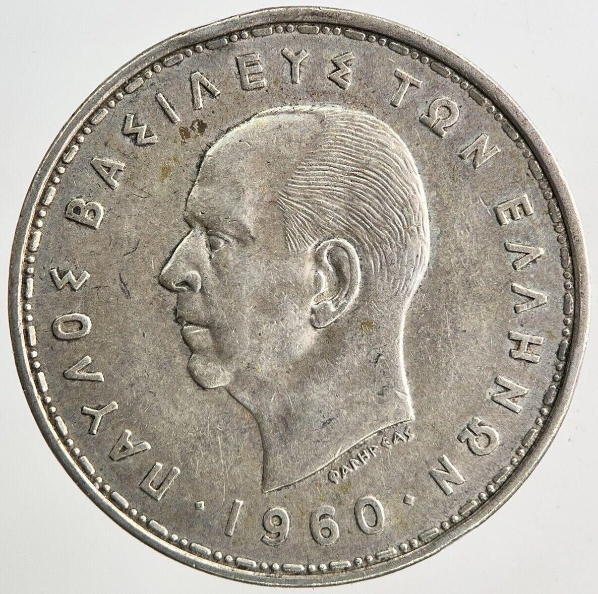 1960 Greece 20 Drachma Silver Coin | Very High Grade