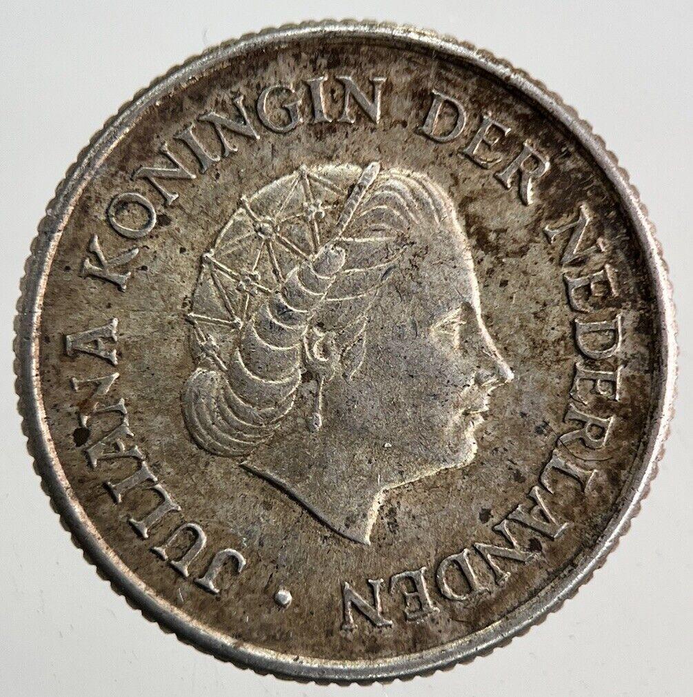 1960 Netherlands 1/4 Quarter Gulden Silver Coin | Very High Grade