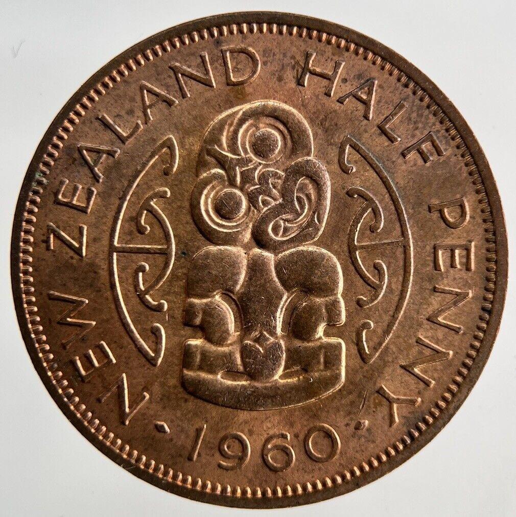 1960 New Zealand Half-Penny Coin | Very High Grade