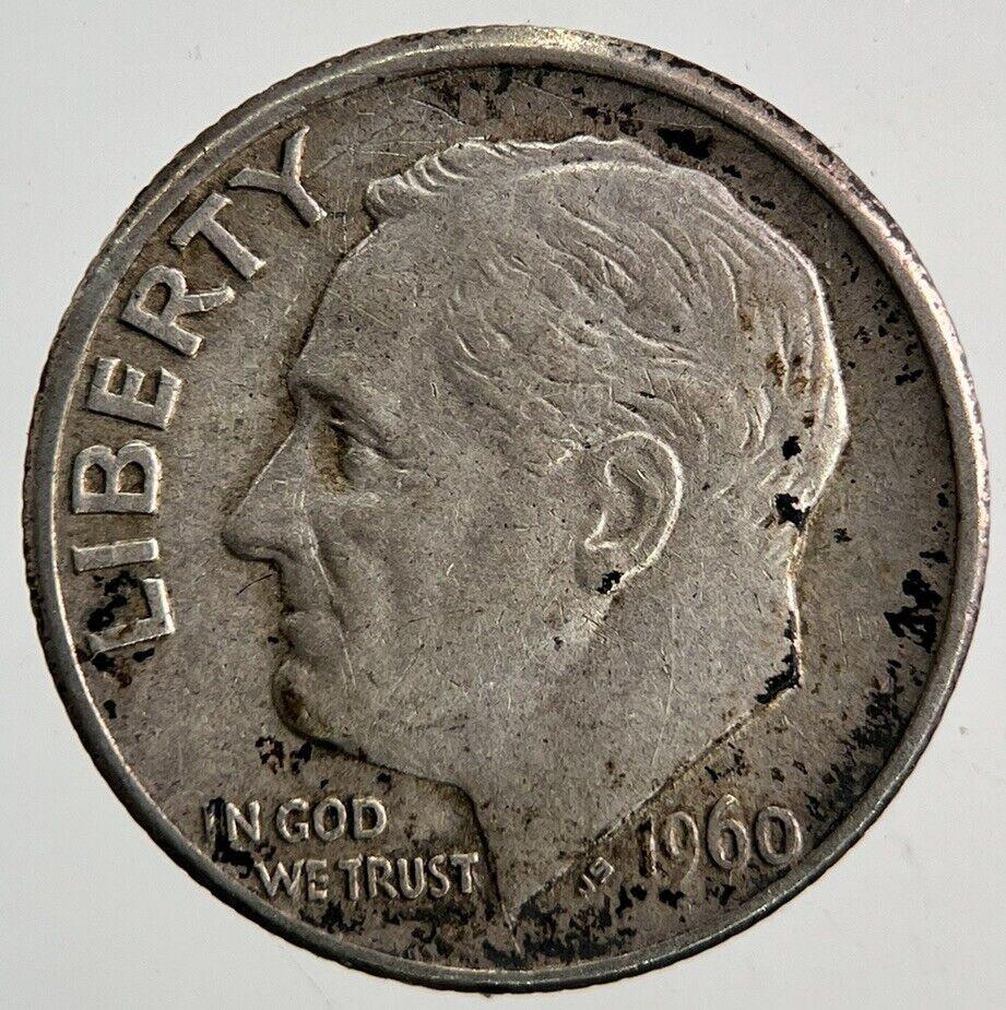 1960-D US USA Roosevelt Dime Silver Coin | Fine Collectable Grade