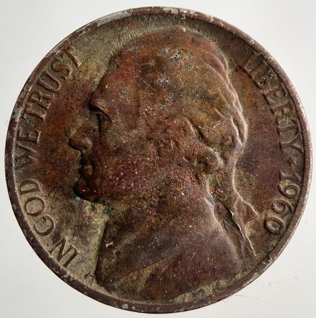 1960 US USA Jefferson Nickel 5 Cents Coin | Collectable Grade