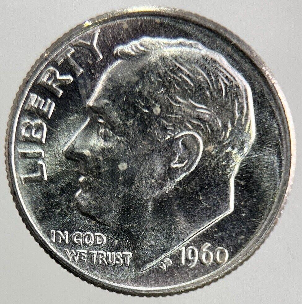 1960 US USA Roosevelt One Dime Silver Coin | Very High Grade