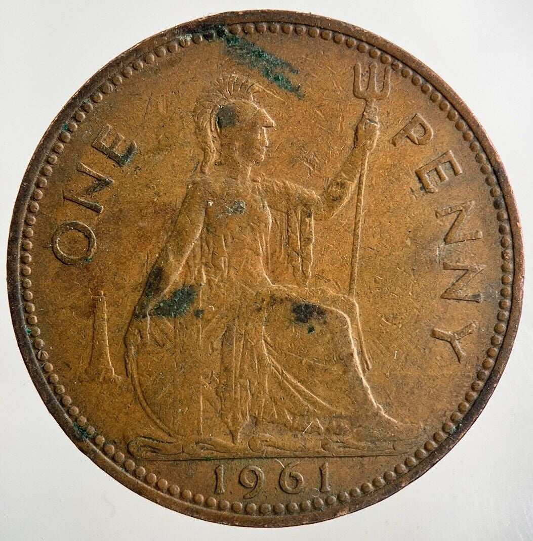 1961 Elizabeth II 2nd One Penny Coin | Fine Collectable Grade