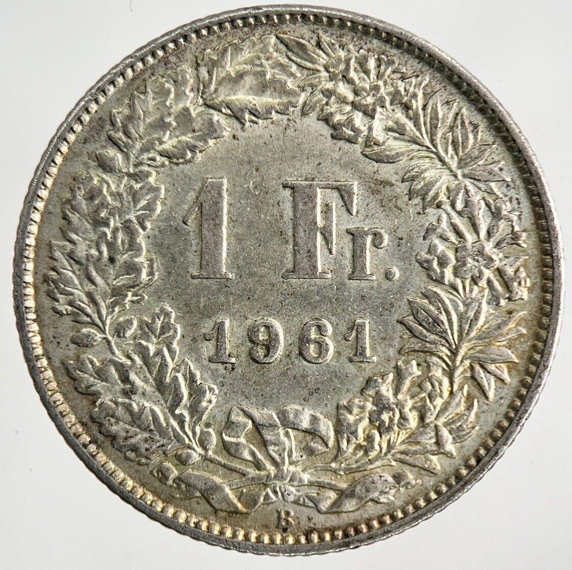 1961 Switzerland Swiss 1 Franc Silver Coin | Very High Grade