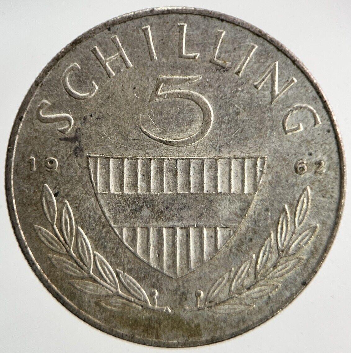 1962 Austria 5 Schilling Silver Coin | Very High Grade