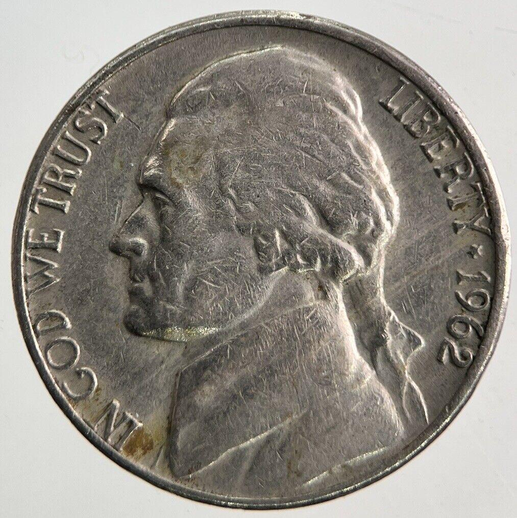 1962-D US USA Jefferson Nickel Coin | Fine Collectable Grade