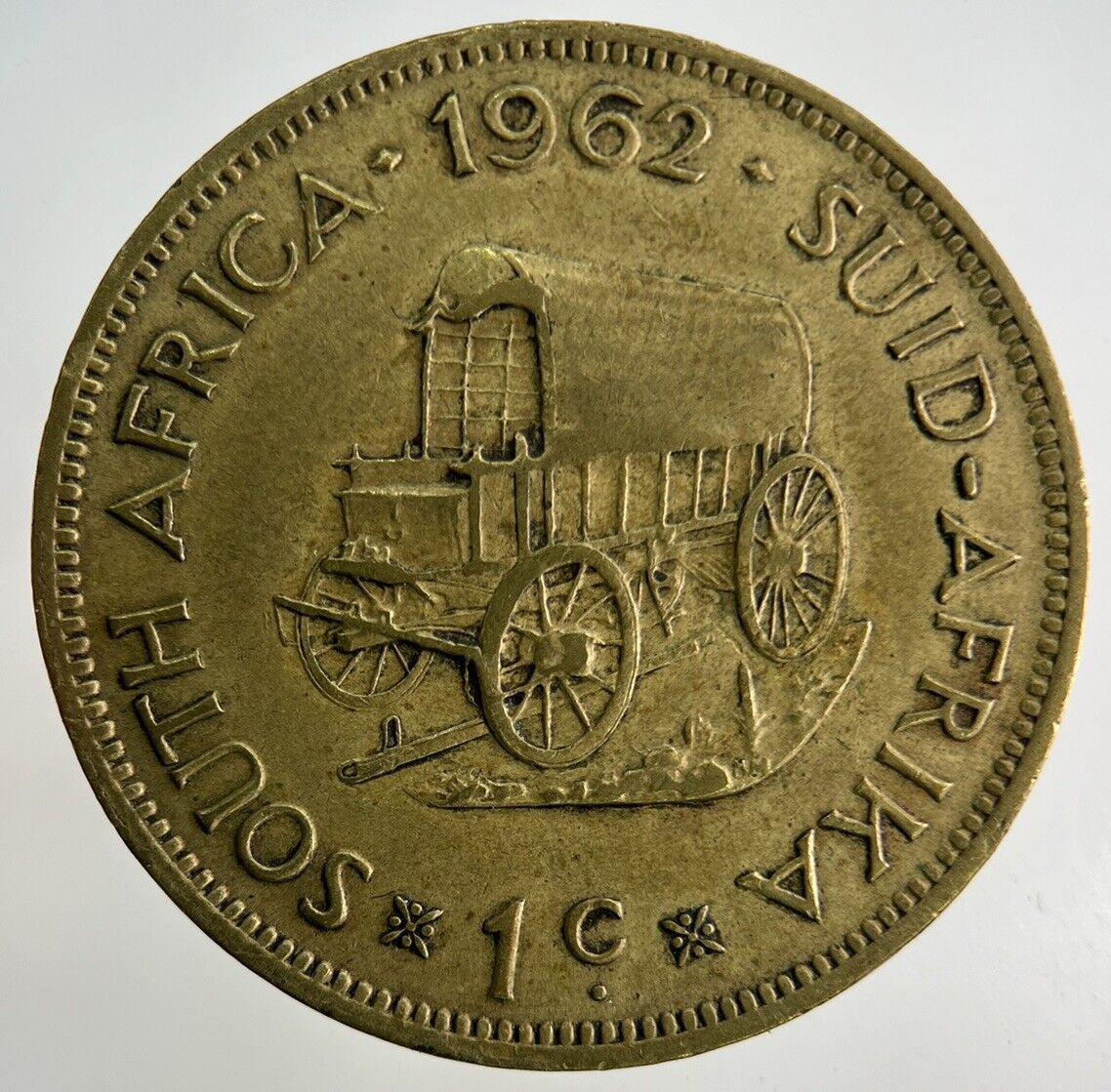 1962 South Africa 1 Cent Coin | Fine Collectable Grade