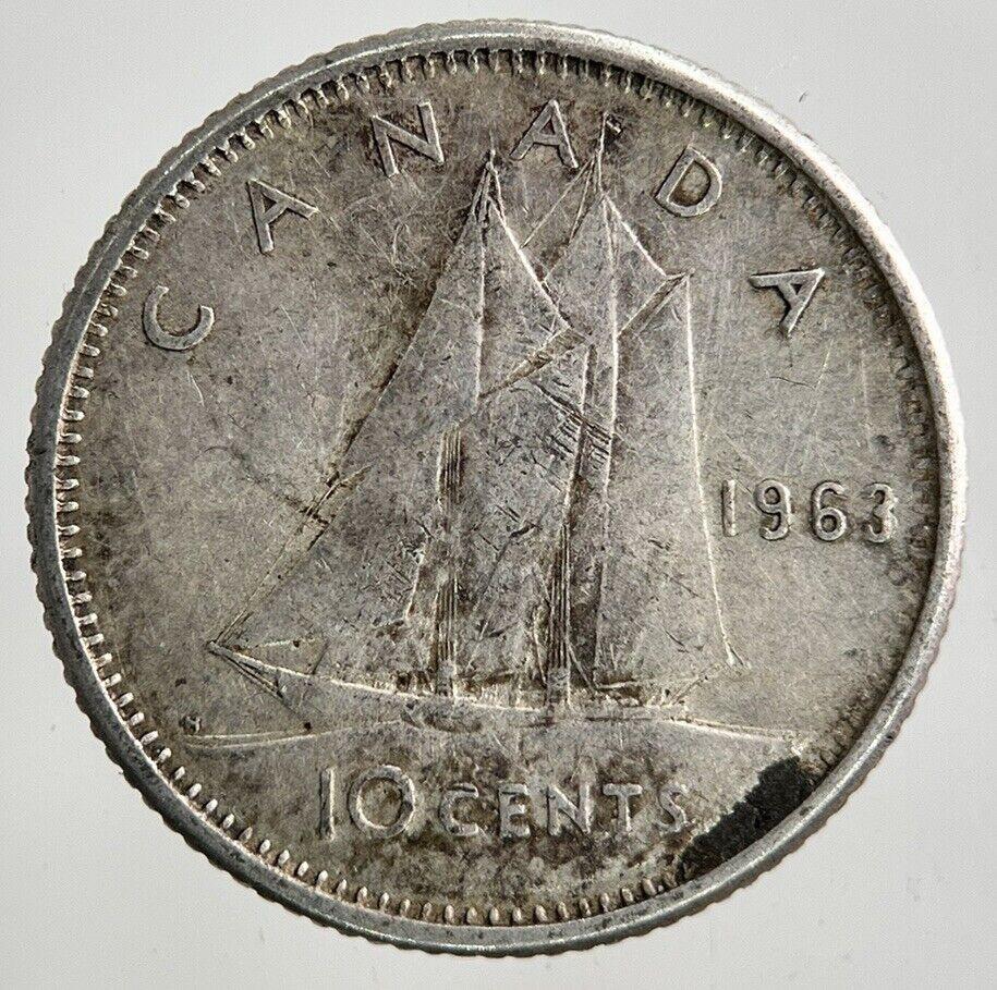 1963 Canada 10 Cents Silver Coin | Collectable Grade
