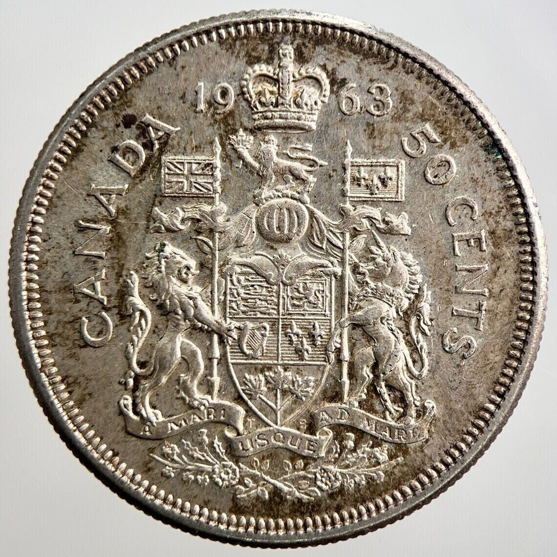 1963 Canadian 50 Cents Silver Coin | Very High Grade | a2636