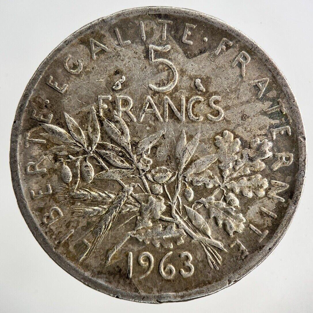 1963 France 5 Franc Silver Coin | Very High Grade
