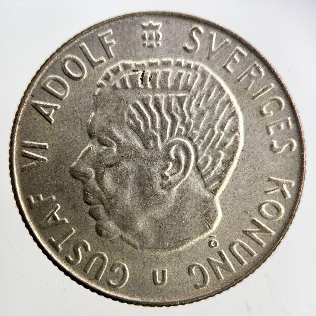 1963 Sweden 1 Krona Silver Coin | Fine Collectable Grade