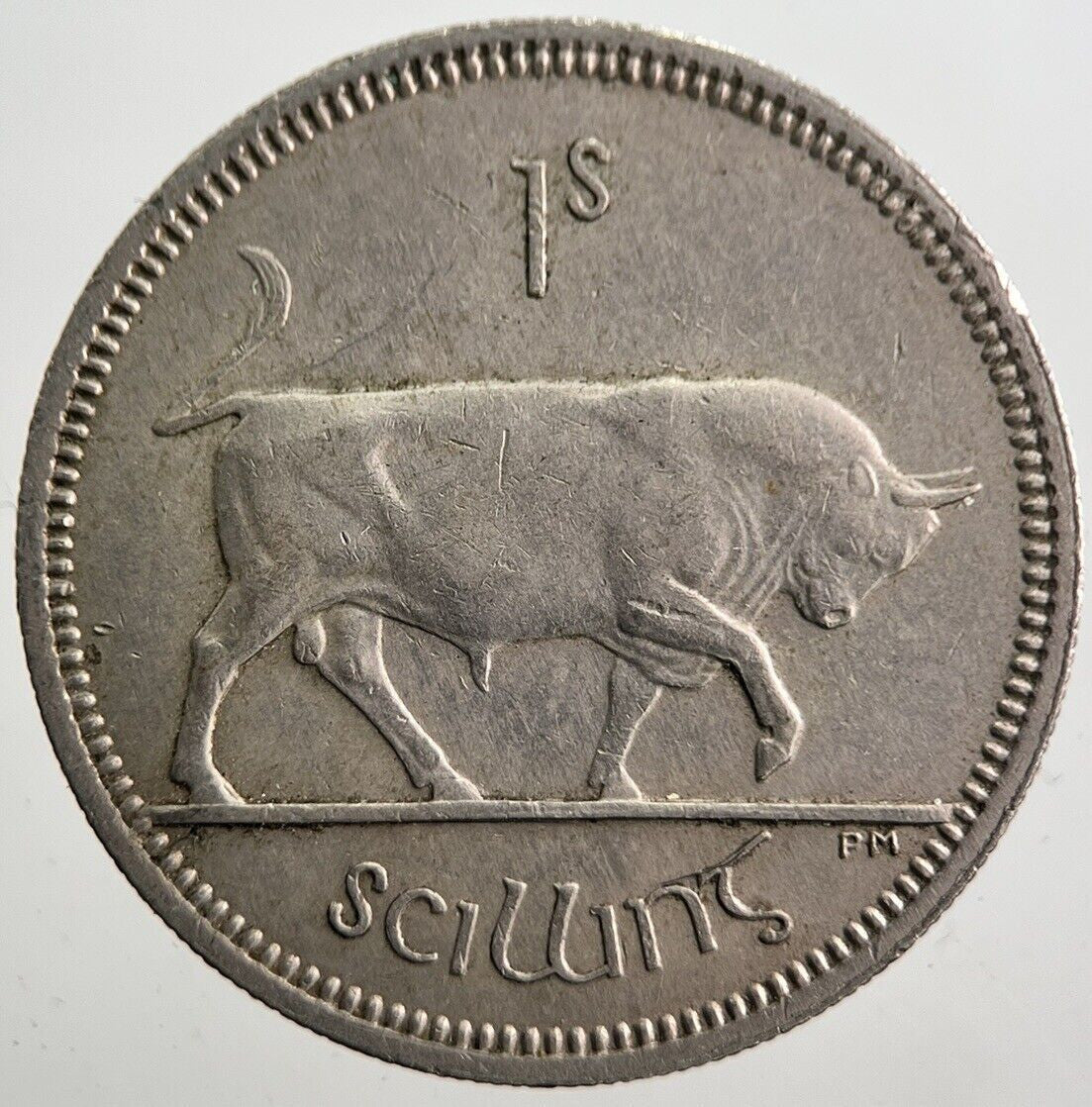 1964 Irish Bull Shilling Coin | Very High Grade | a7423