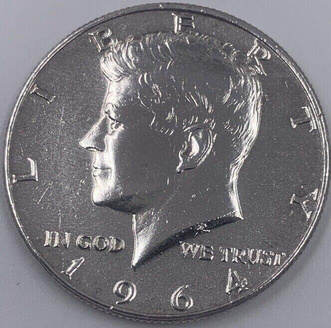 1964 US USA Kennedy Half Dollar | American Silver Coin | Very High Grade | a248
