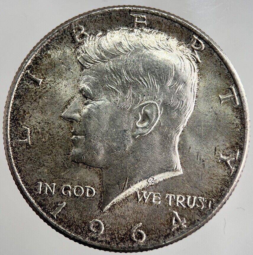 1964 US USA Kennedy Half Dollar Silver Coin | Very High Grade | a8412