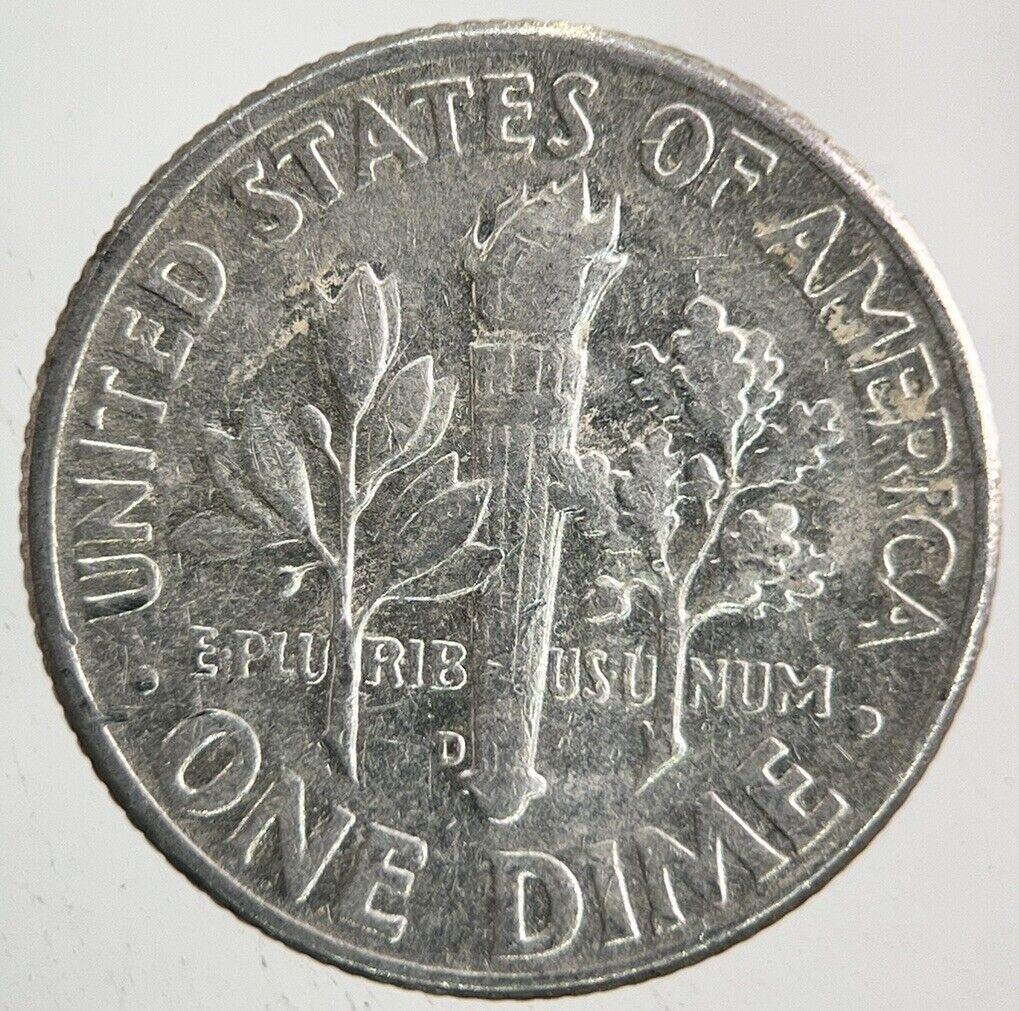 1964-D US USA Roosevelt One Dime Silver Coin | Fine Collectable Grade