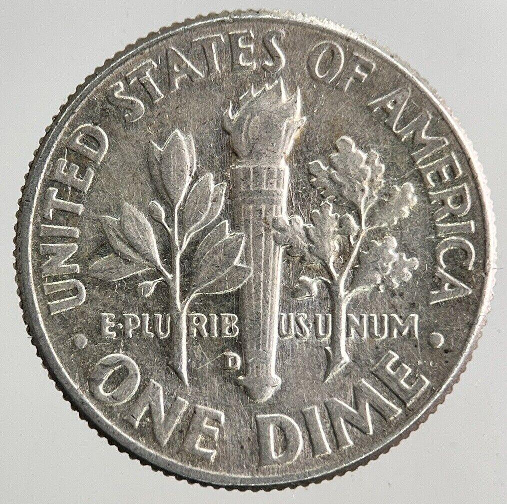 1964-D US USA Roosevelt One Dime Silver Coin | Fine Collectable Grade