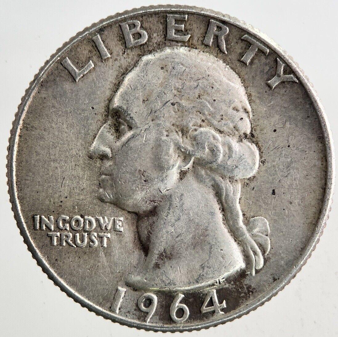 1964-D US USA Quarter Dollar Silver Coin | Very High Grade