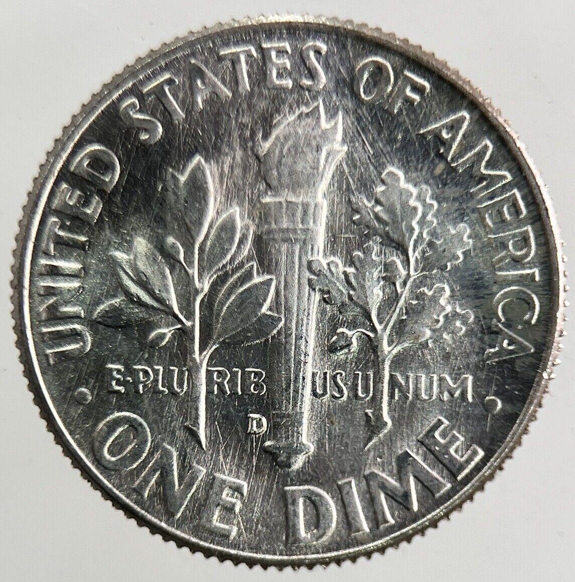 1964-D US USA Roosevelt One Dime Silver Coin | Very High Grade