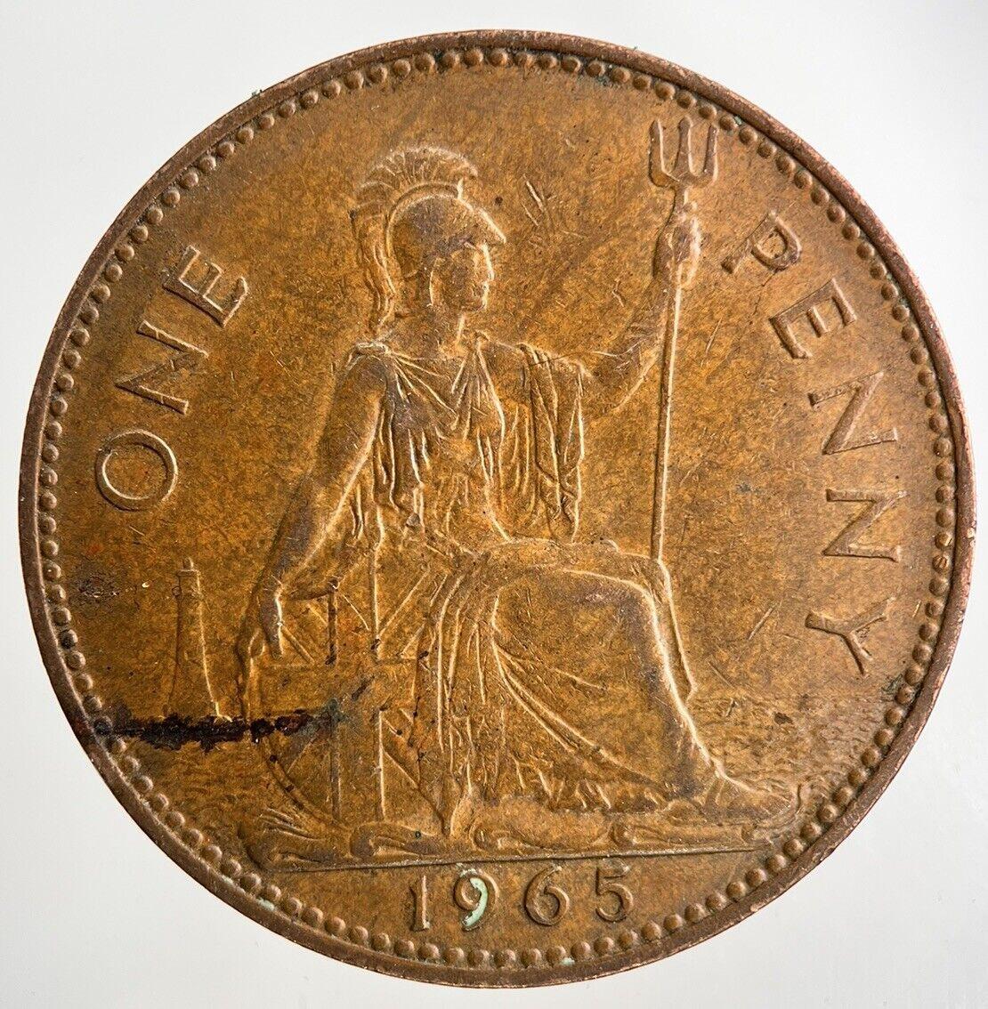 1965 Elizabeth II 2nd One Penny Coin | Fine Collectable Grade